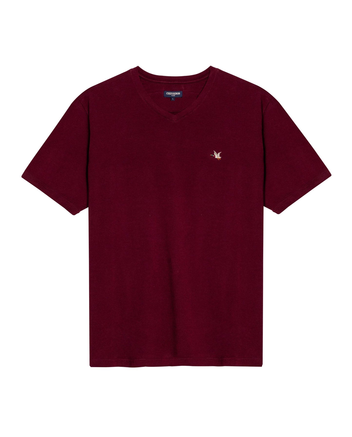 Men's Slim Fit V-Neck T-Shirt - Red