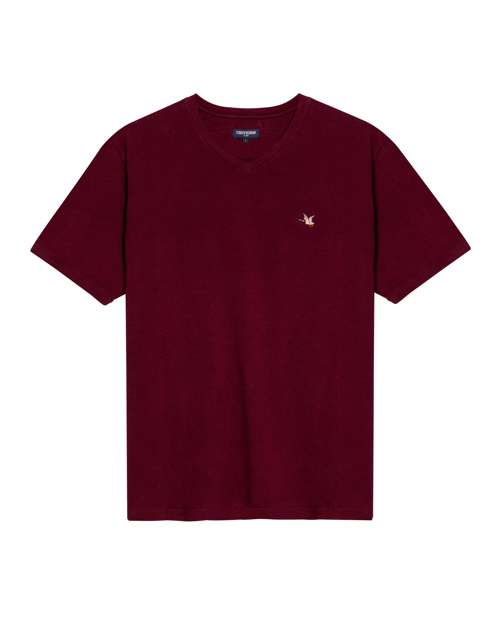 Men's Slim Fit V-Neck T-Shirt - Red