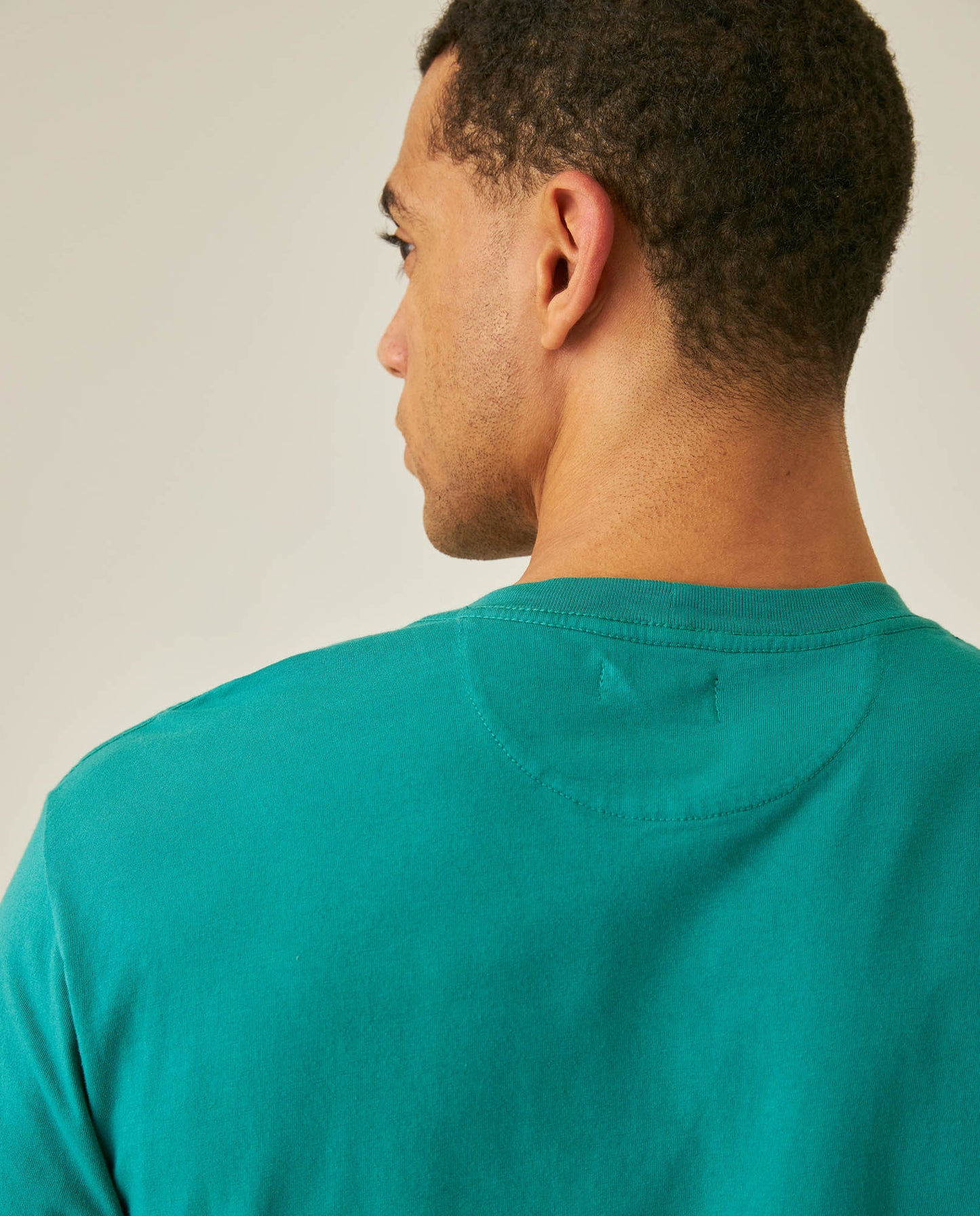 Men's T-Shirt Slim Fit Short Sleeve Crewneck Cotton Vibrant Embroidered Duck Heart Point Chest - Green