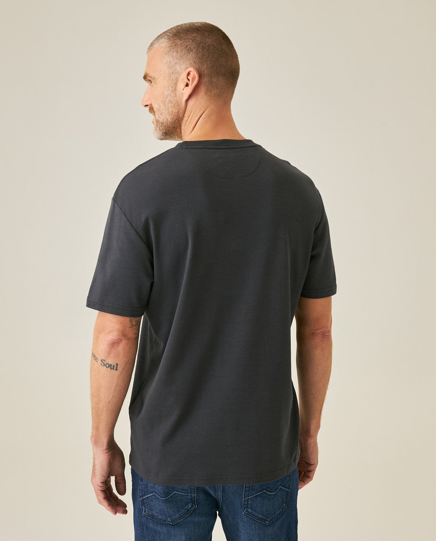 Men's T-Shirt Slim Fit Short Sleeve Minimalist Duck - Gray