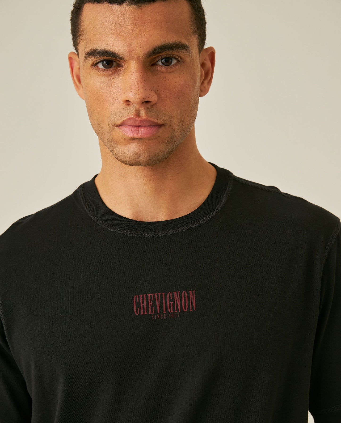 Men's Rodeo T-Shirt Classic Fit Short Sleeve Cotton Jersey Toscana Medium Weight Decorative Seams - Black