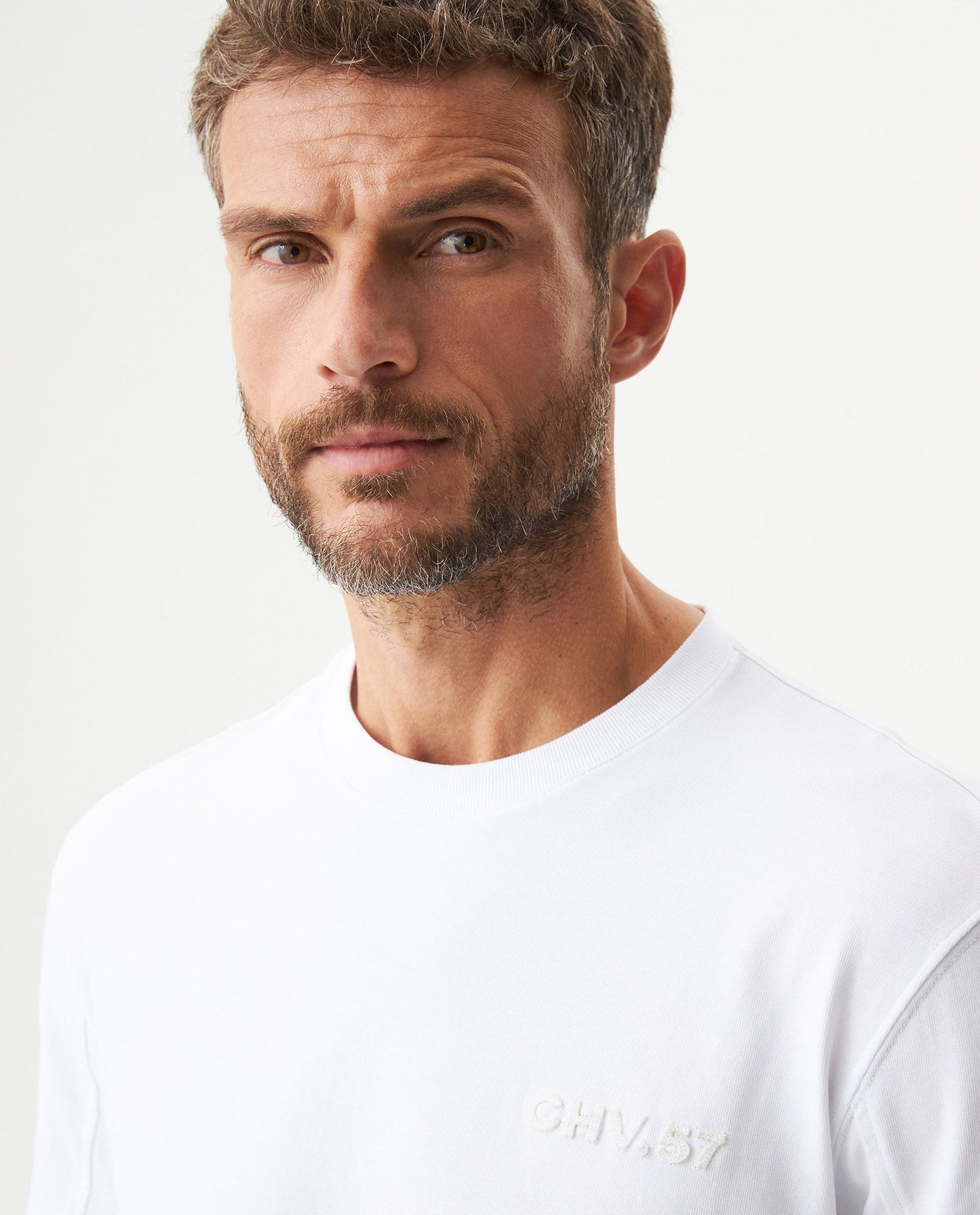 Men's Classic Fit Long Sleeve T-shirt in Cotton Voyage