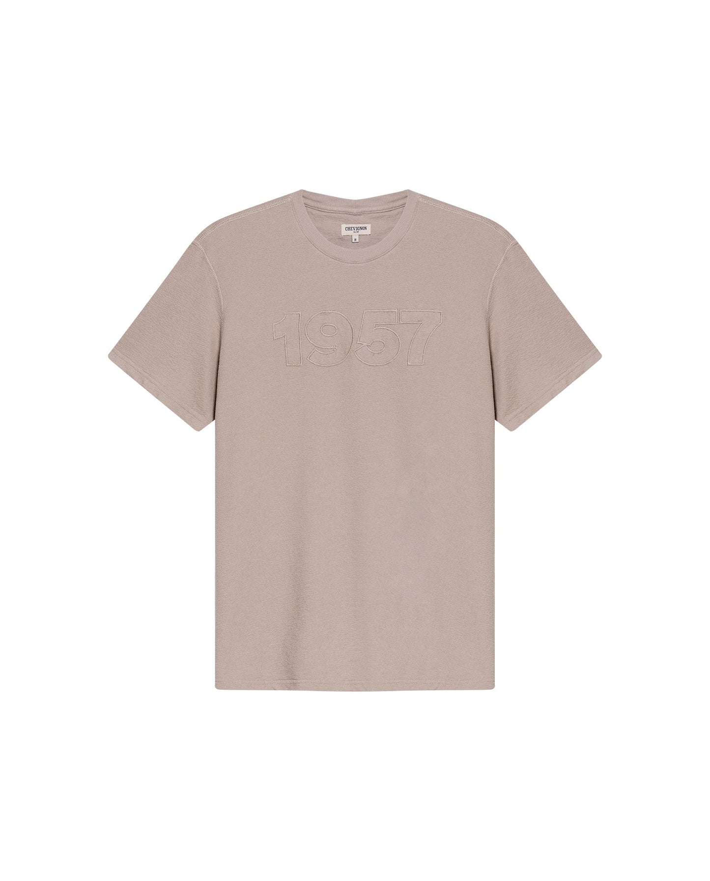 Men's Slim Fit Textured T-shirt in Cotton Seafarer