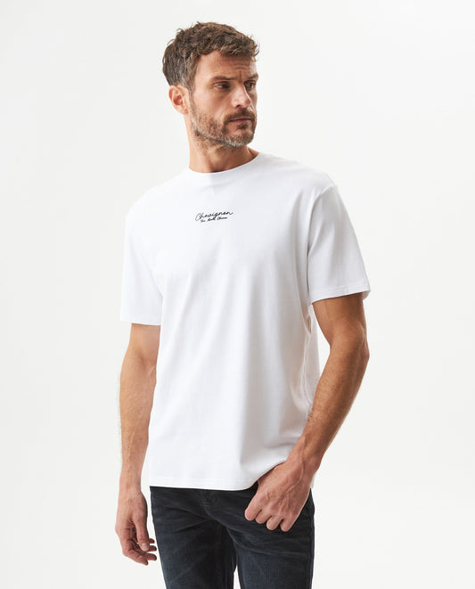 Men's Classic Fit Printed T-shirt in Cotton Bayside