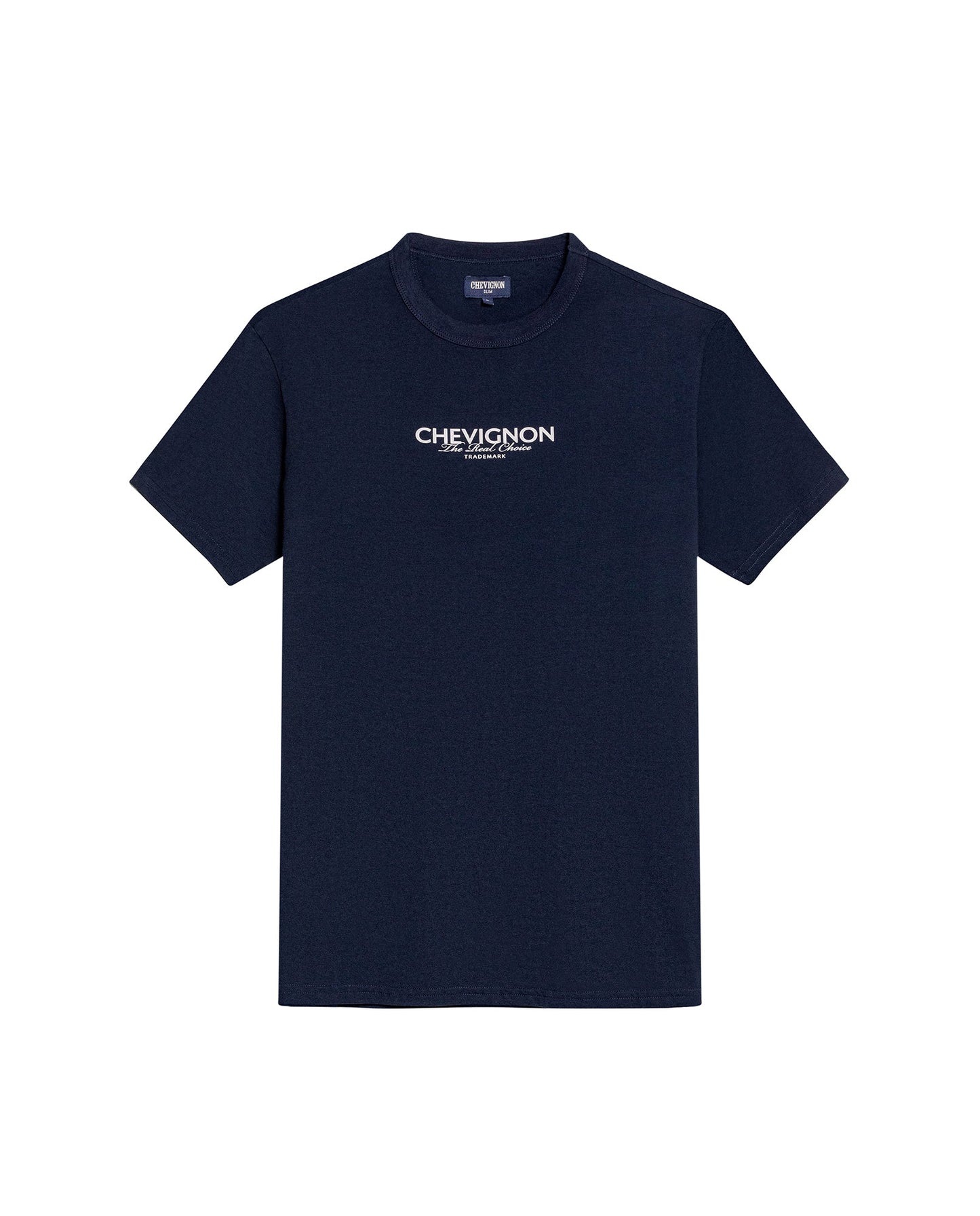 Men's Slim Fit Typographic Graphic T-shirt in Cotton Seafront