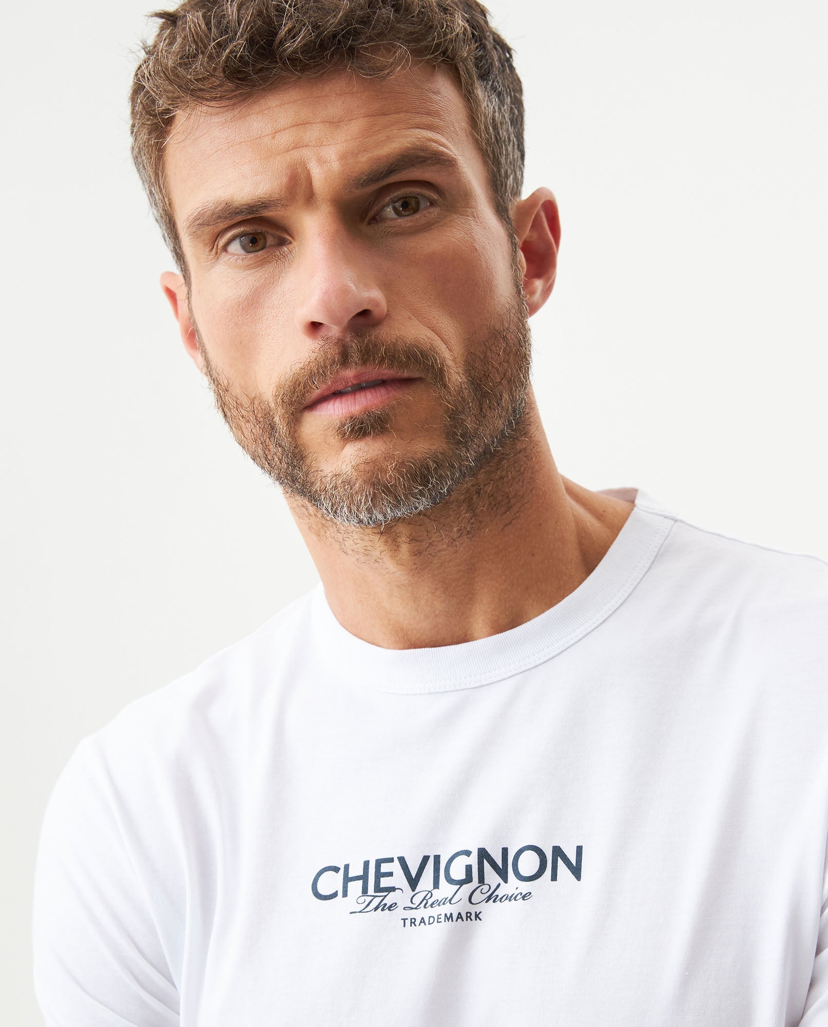 Men's Slim Fit Typographic Graphic T-shirt in Cotton Seafront