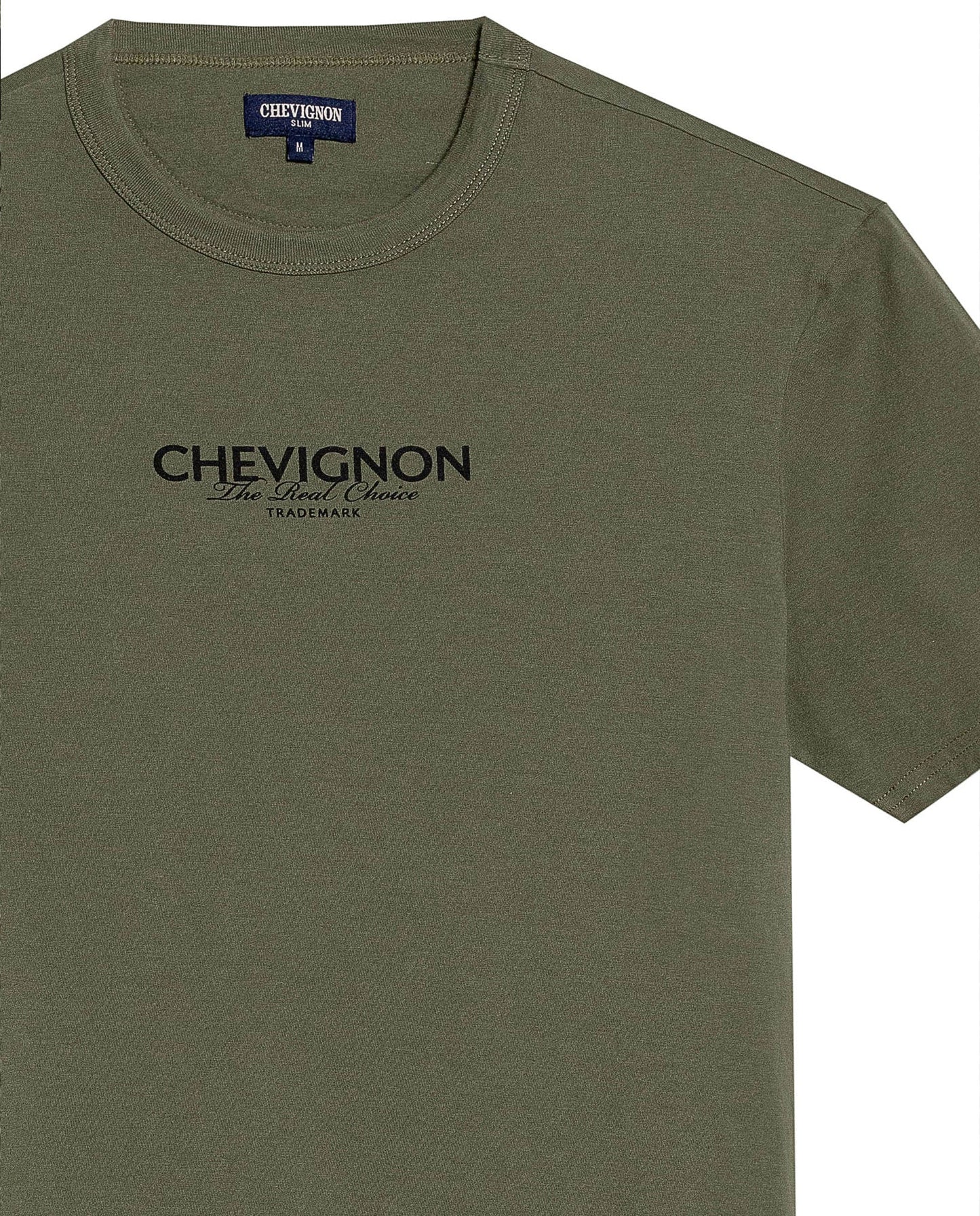 Men's Slim Fit Typographic Graphic T-shirt in Cotton Seafront